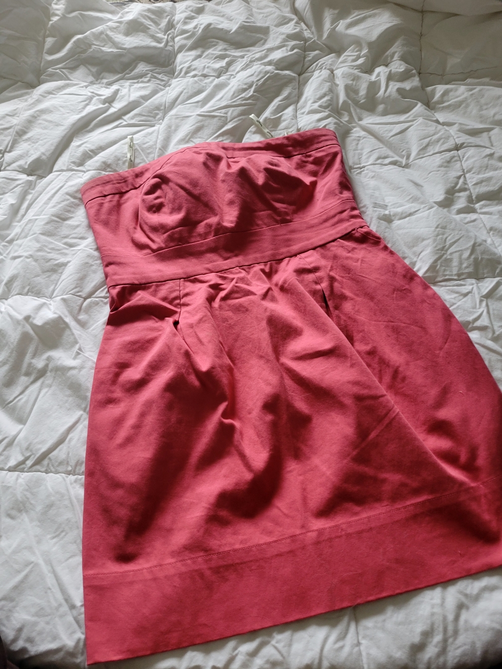 Guess Strapless Rose-Red Bustier Dress